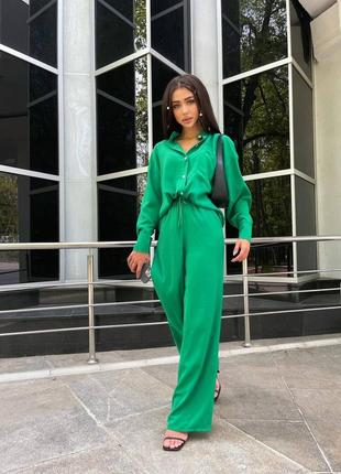 Бомбовий ошатний костюм брючний люкс якість