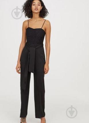 Черный летний комбинезон h&m