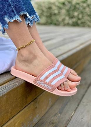 Тапки/шлепки adidas slides peach