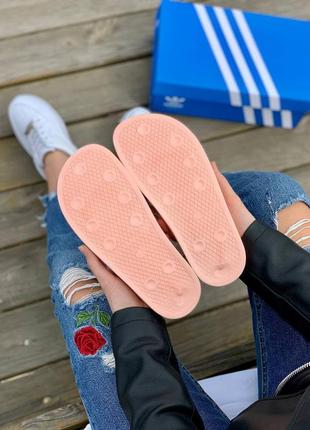 Тапки/шлепки adidas slides peach3 фото