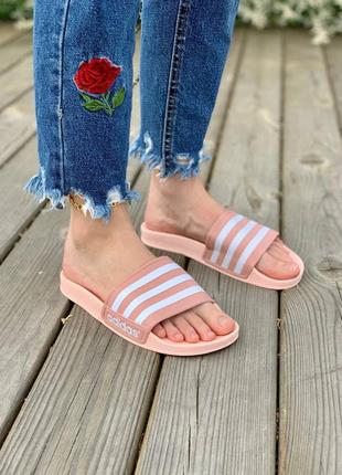 Тапки/шлепки adidas slides peach5 фото