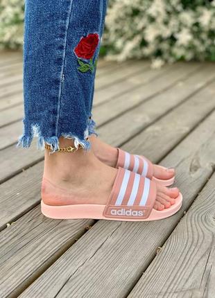 Тапки/шлепки adidas slides peach6 фото