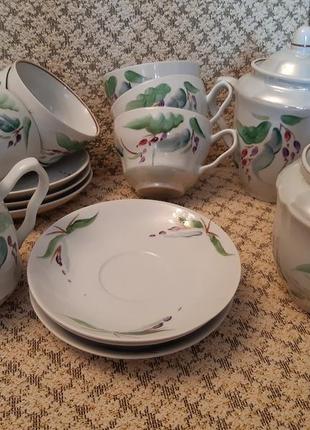 Чайный сервиз фарфор барановка