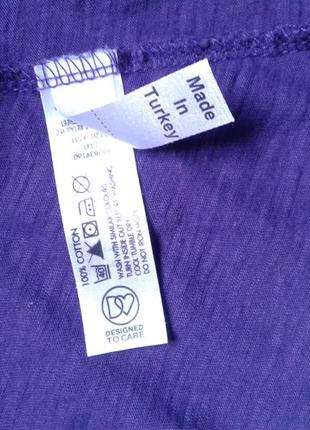 Блуза фиолетовая 100% хлопок широкий рукав john rocha р 146 фото