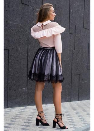 Юбка  с кружевом