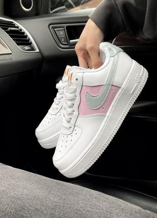 Air force 1 marshmallow нежные зефирные кроссовки белые/розовые найк7 фото