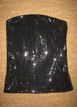 Вечірній нарядний топ в паетках бренд