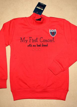 Гольф "my first concert" утеплений на байку.червоний.