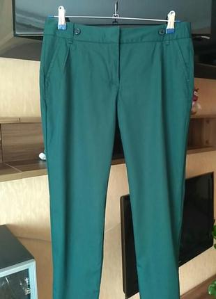 Стильні коттонові брючки, смарагдовий колір