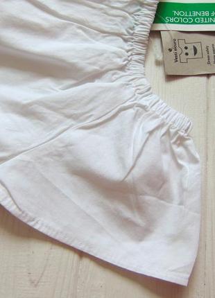 United colors of benetton. размер 2 года. новая белоснежная блуза для девочки10 фото