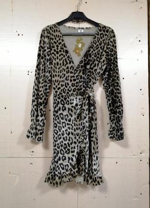 Платье леопард велюр3 фото