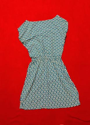 Платье легкое  цветочный принт голубое 8-9 лет3 фото