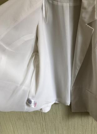 Легкий укороченый белый пиджак  next3 фото