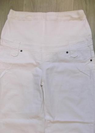 Белые как снег штаны брюки джинсы для беременных.etam2 фото