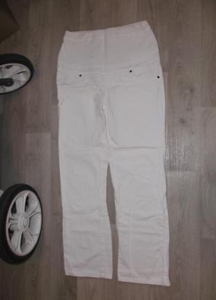 Белые как снег штаны брюки джинсы для беременных.etam3 фото
