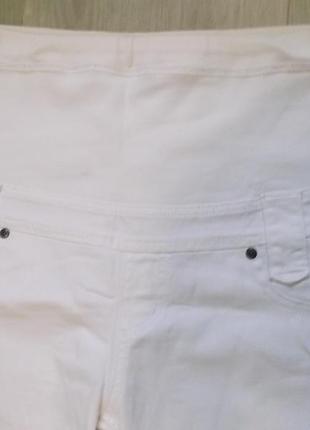 Белые как снег штаны брюки джинсы для беременных.etam6 фото