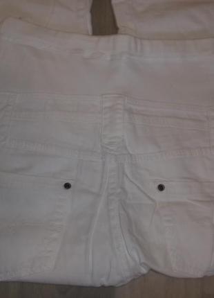 Белые как снег штаны брюки джинсы для беременных.etam7 фото