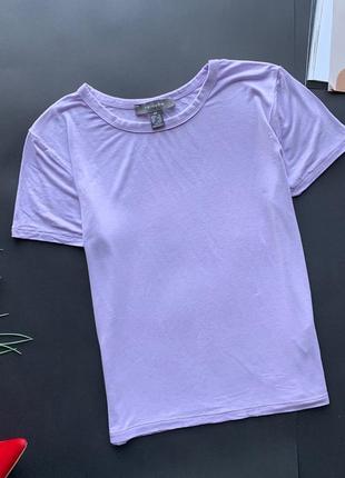 👚симпатичная базовая сиреневая футболка/нежно фиолетовая футболка👚