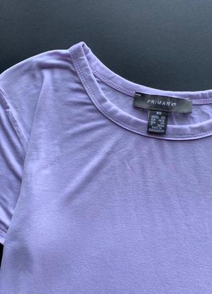 👚симпатичная базовая сиреневая футболка/нежно фиолетовая футболка👚5 фото