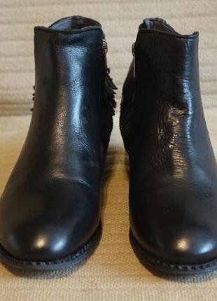 Благородные черные кожаные полусапожки - ковбойки h & hand crafted англия 39 р.2 фото