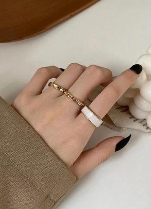 Тренд набор колец 3 шт стильные кольца
