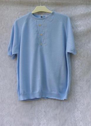 Блузка кофточка с коротким рукавом  l.v. italy винтаж1 фото