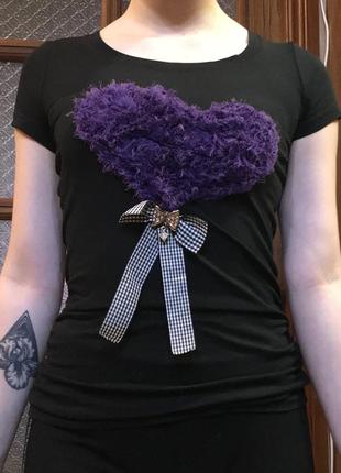 Футболка moschino с сердцем