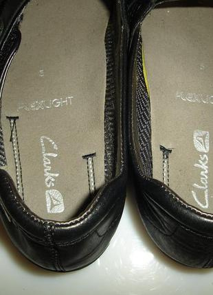 Кожаные туфли, мокасины clarks , р 38 ( uk 5 d), стелька 24,5 см3 фото