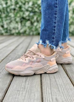 Кроссовки adidas ozweego adiprene ‘peach’7 фото