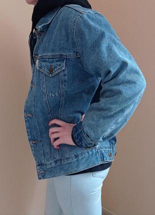 Джинсова куртка на підкладці ручна розпис малюнок4 фото