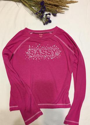 Футболка з довгим рукавом на дівчинку 7-10 років