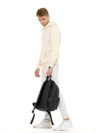 Качественный городской черный мужской рюкзак6 фото
