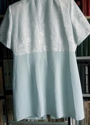 Удлиненная блуза бирюзового цвета2 фото