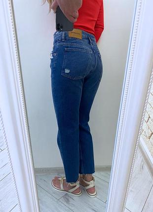 Джинсы bershka mom синие2 фото