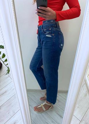 Джинсы bershka mom синие3 фото