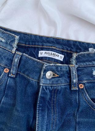 Джинсы bershka mom синие8 фото