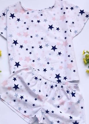 Хлопковая пижама в звезды
