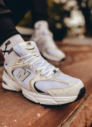 Кроссовки мужские белые new balance 530 кроссы nb летние8 фото