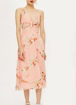 Шикарное платье сарафан цветочный принт размер 14 с сайта asos4 фото