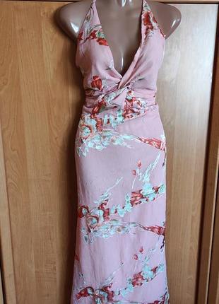 Шикарное платье сарафан цветочный принт размер 14 с сайта asos8 фото