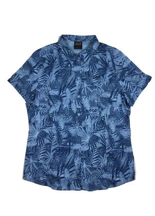 Жіноча трекінгова сорочка jack wolfskin w sonora jungle shirt ocean wave all over - xl3 фото