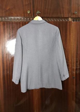 Шикарний піджак ручної роботи 40-42 розмір стильний костюмний жакет сірий2 фото