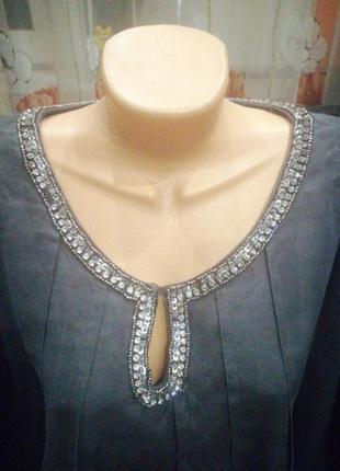 Шикарная ляна блуза, королевского размера. carla f б-42 фото