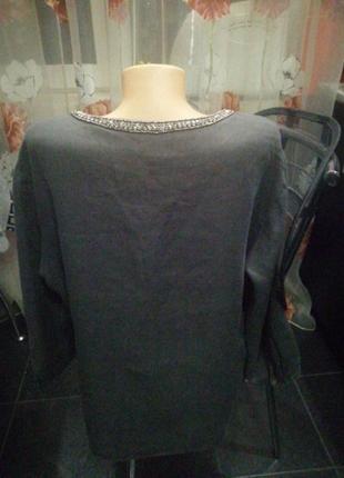 Шикарная ляна блуза, королевского размера. carla f б-43 фото