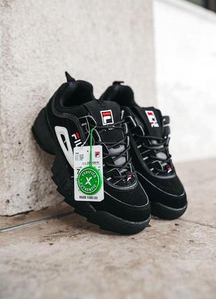 Жіночі кросівки fila disruptor 2 black 37-38-39-40