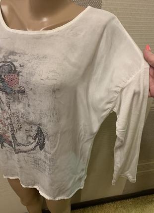 Очень красивая нежная  шелковая блуза. 14 рр. италия.5 фото
