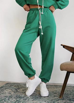 Джоггери з високою посадкою зелені