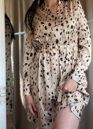 Сукня в ніжний леопардовий принт2 фото