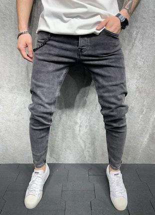 Джинси чоловічі класичні базові сірі туреччина / джинси чоловічі базові сірі турречина