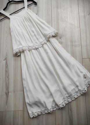 Сарафан белый tom tailor, платье белое как zara, сукня, плаття1 фото